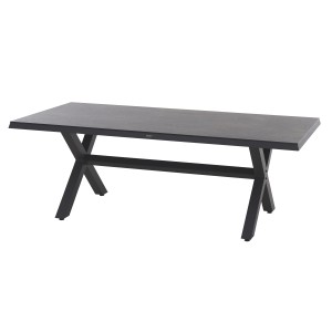 Rechteckiger Siena Garden Gartentisch Sincro Titan, 100x200 cm, mit Aluminiumgestell.