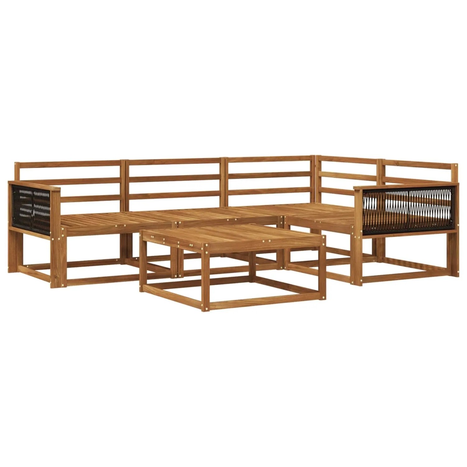 vidaXL Outdoor-Sofagarnitur 5 Stk Natur Massivholz Akazie 3382542