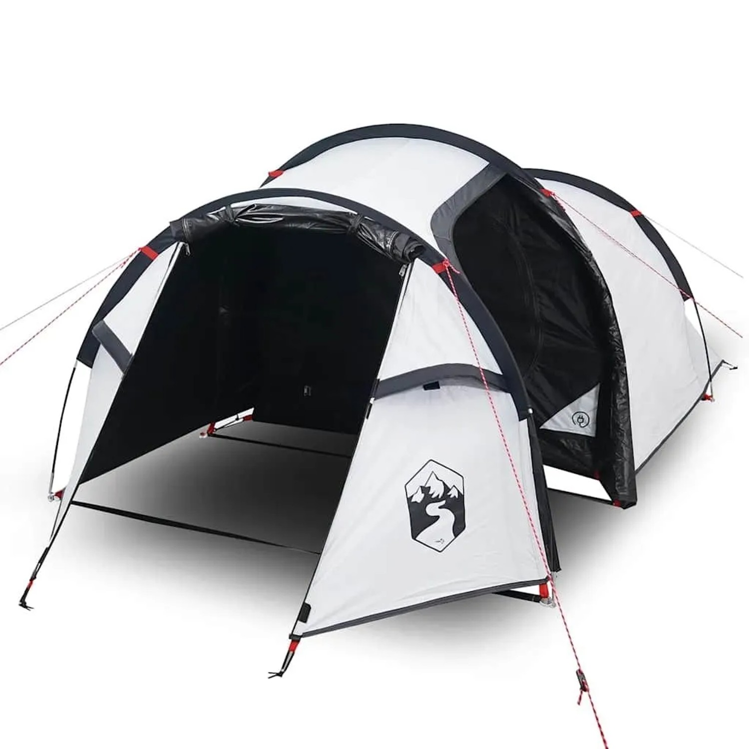 Furnicato Campingzelt Tunnelzelt Weiß 370 X 185 X 116 Cm Verdunkelnd