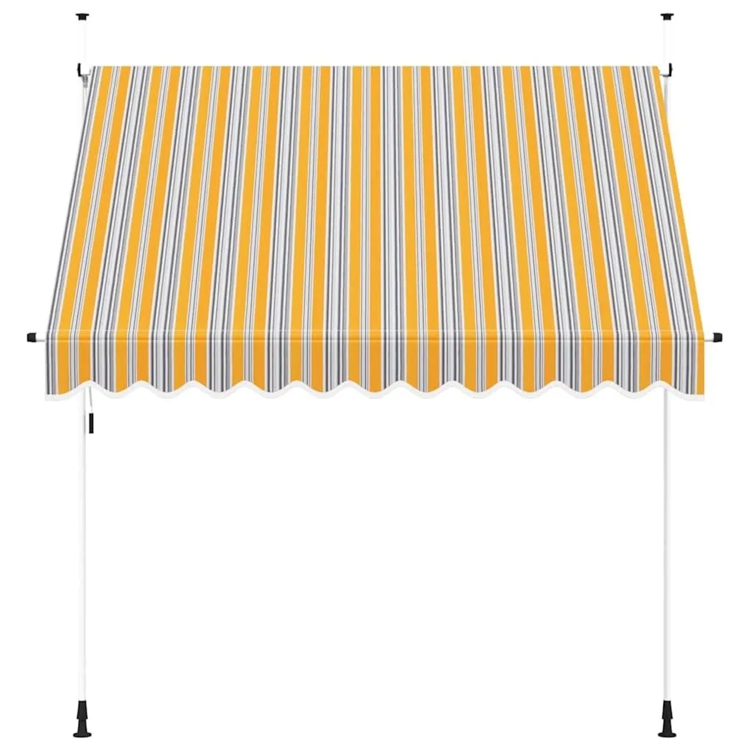 vidaXL Einziehbare Markise Handbetrieben 250 cm Gelb/Blau Gestreift 43227_3