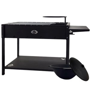 Grillpeter Mangal Set Batyr XL Schaschlikgrill 100cm mit  Grillrost Kasan 8L