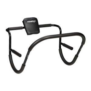 Relaxdays Bauchtrainer Stahl Schwarz Rutschfest 68,5 cm x 69 cm x 65 cm 2,7 kg