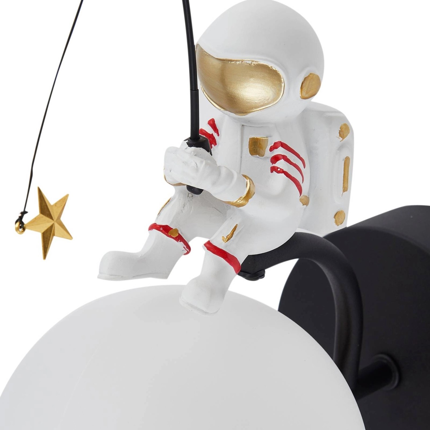 Lindby LED Wandleuchte Wandlampe Innen Kosmo 10030587 für Kinder Junges Wohnen in Weiß 1-flammig E27 Wohnzimmerleuchte_6