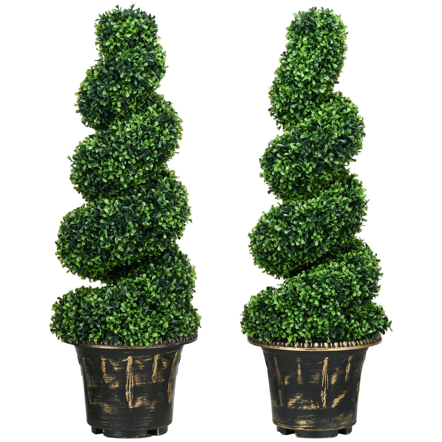 HOMCOM Künstliche Pflanzen 2er-Set mit Blumentopf 90 cm