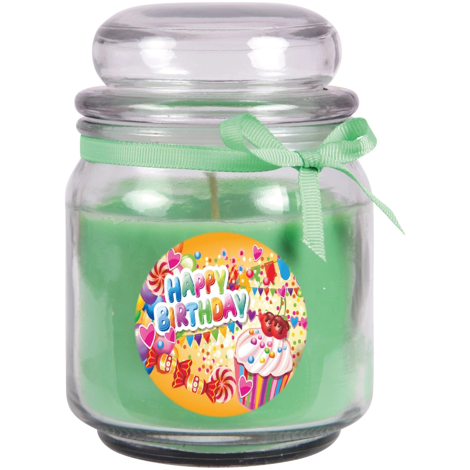 HS Candle Duftkerze & Glas Happy Birthday Bonbon Coconut Cupcake Limes günstig online kaufen