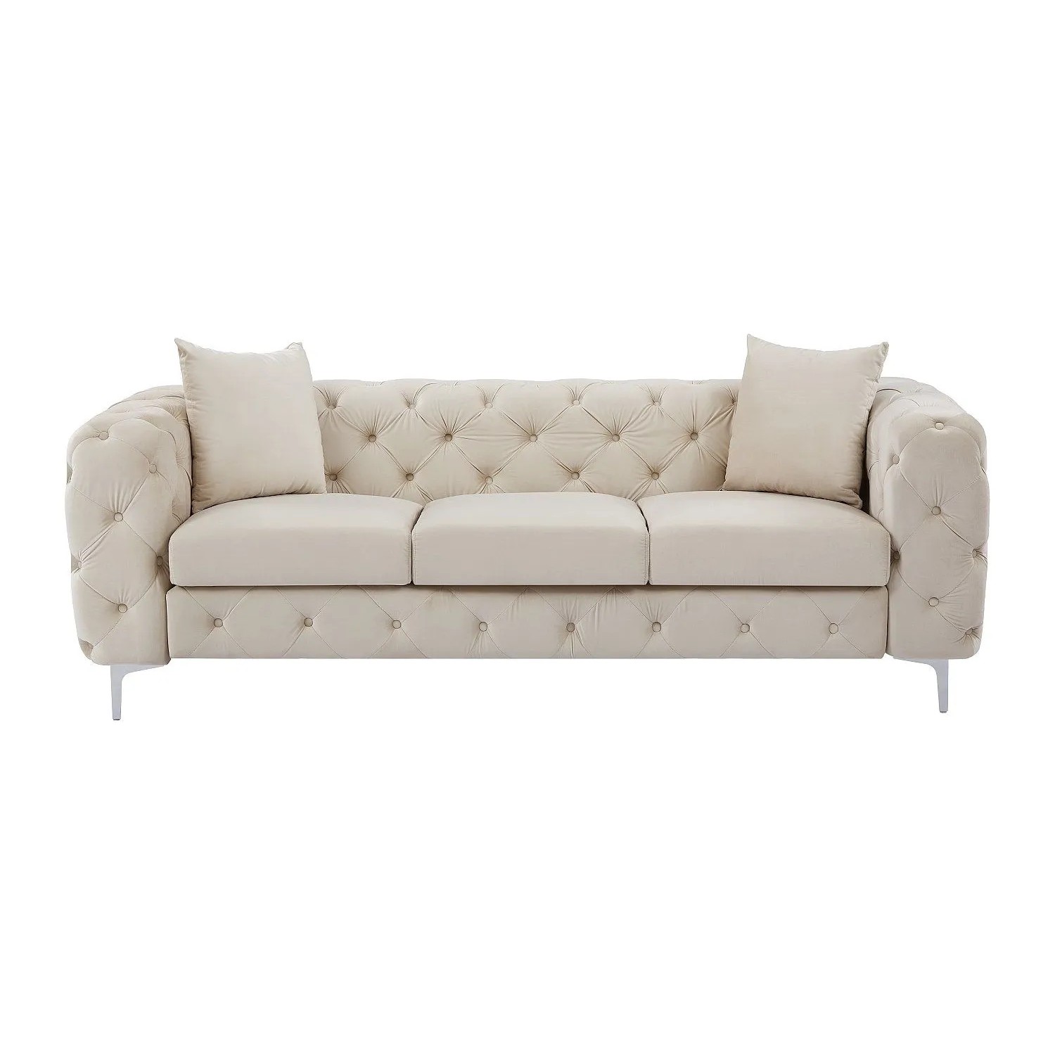 Vente-unique Sofa Ohne Schlafmöglichkeit Edwina Beige 220 cm