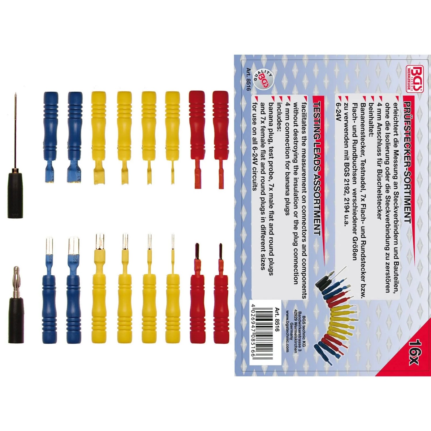 BGS Prüfspitzen Sortiment 16Tlg  8516