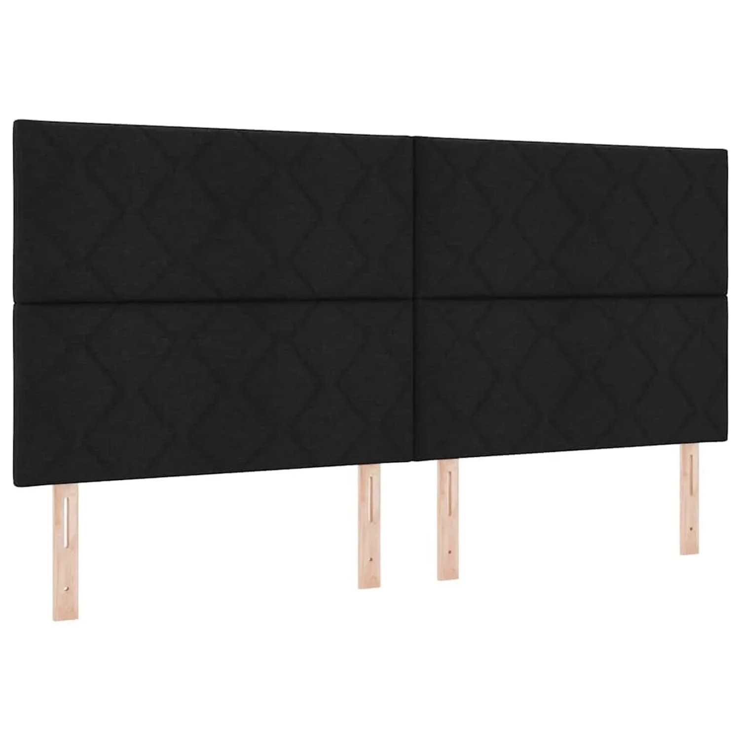 vidaXL LED Boxspringbett mit Matratze Schwarz 200 x 200 cm Stoff 3343203