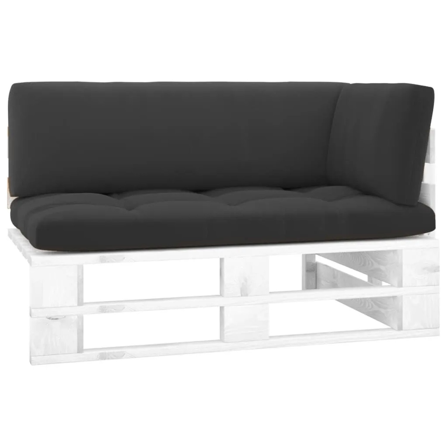 vidaXL Outdoor-Ecksofa Paletten Kiefernholz Imprägniert Weiß 3066572