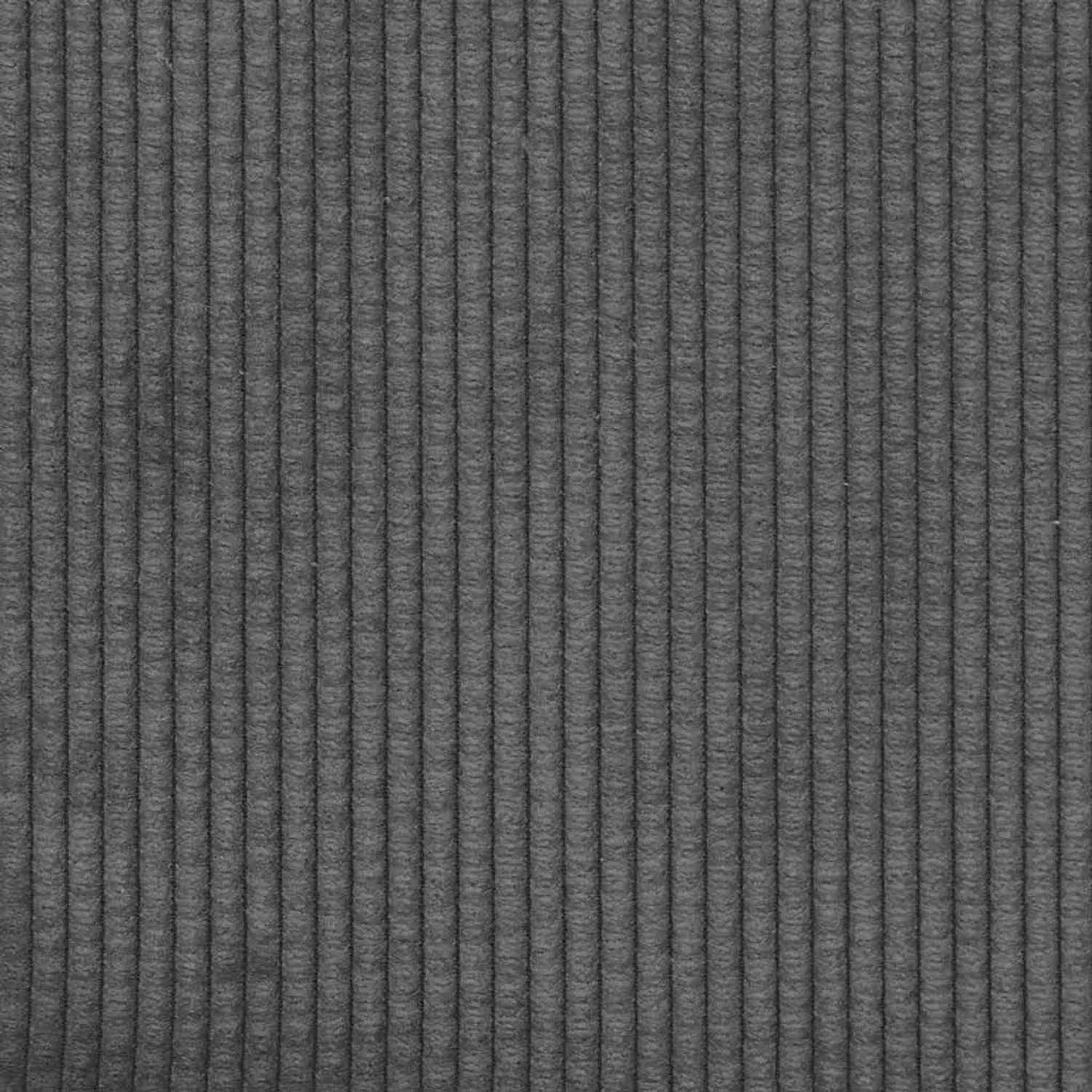 Dunkelgrauer Cordstoff mit feiner Rippenstruktur, Nahaufnahme. Material der vidaXL Sofakissen 50x30 cm.