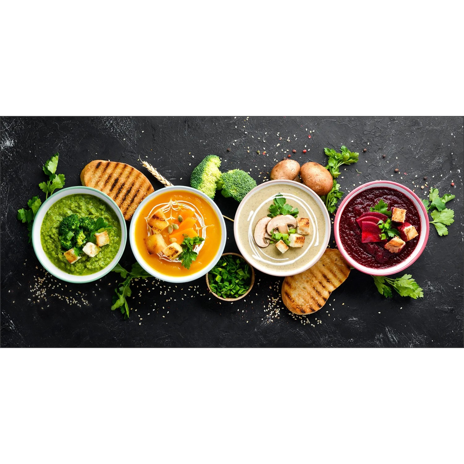 Pro Art Bild Canvas-Art Vegetable Soup Bowls 100 cm x 50 cm