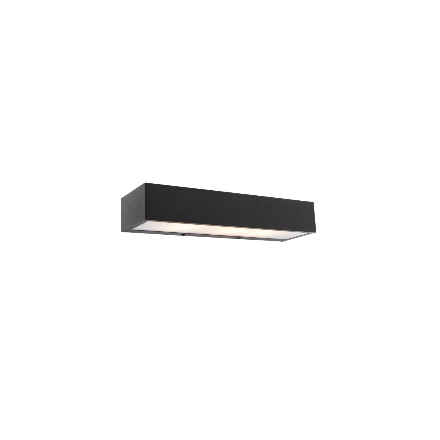 QAZQA Design Längliche Wandleuchte Schwarz 35 cm Houx