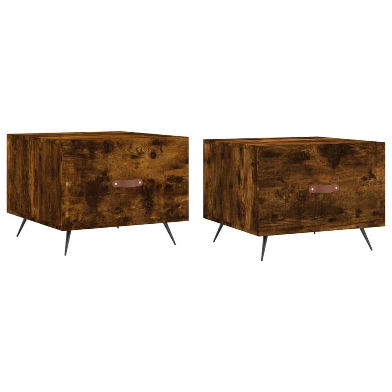 vidaXL Couchtische 2 Stk Räuchereiche 50x50x40 cm Holzwerkstoff 829343 günstig online kaufen