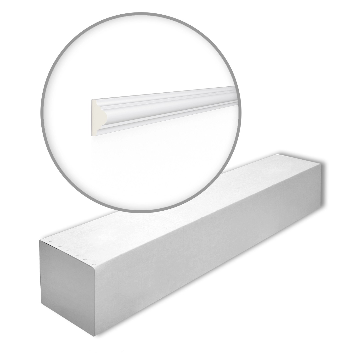 NOEL & MARQUET NMC Z10-Box ARSTYL Wandleisten 1 Karton Set mit 50 Stuckleisten 100 m Weiß