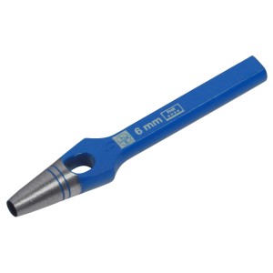 LUX Locheisen 6 mm Comfort, blau, zum Ausschlagen von Löchern in Teppich, Pappe, Kork.