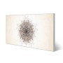 Silberne Magnettafel 78x37cm mit Mehendi-Motiv als Wanddekoration inklusive 4 Magnete.
