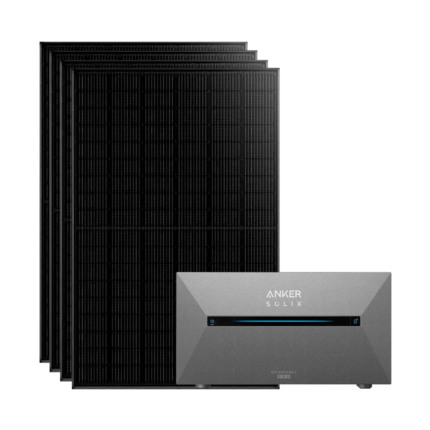 Anker SOLIX Balkonkraftwerk 1.820 W mit Solarbank 2 E1600 Pro Ohne Halterung und Smart Meter