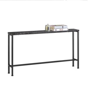 SoBuy Konsolentisch Schmal für Flur oder Wohnzimmer 120x65x20cm Schwarz FSB19-SCH