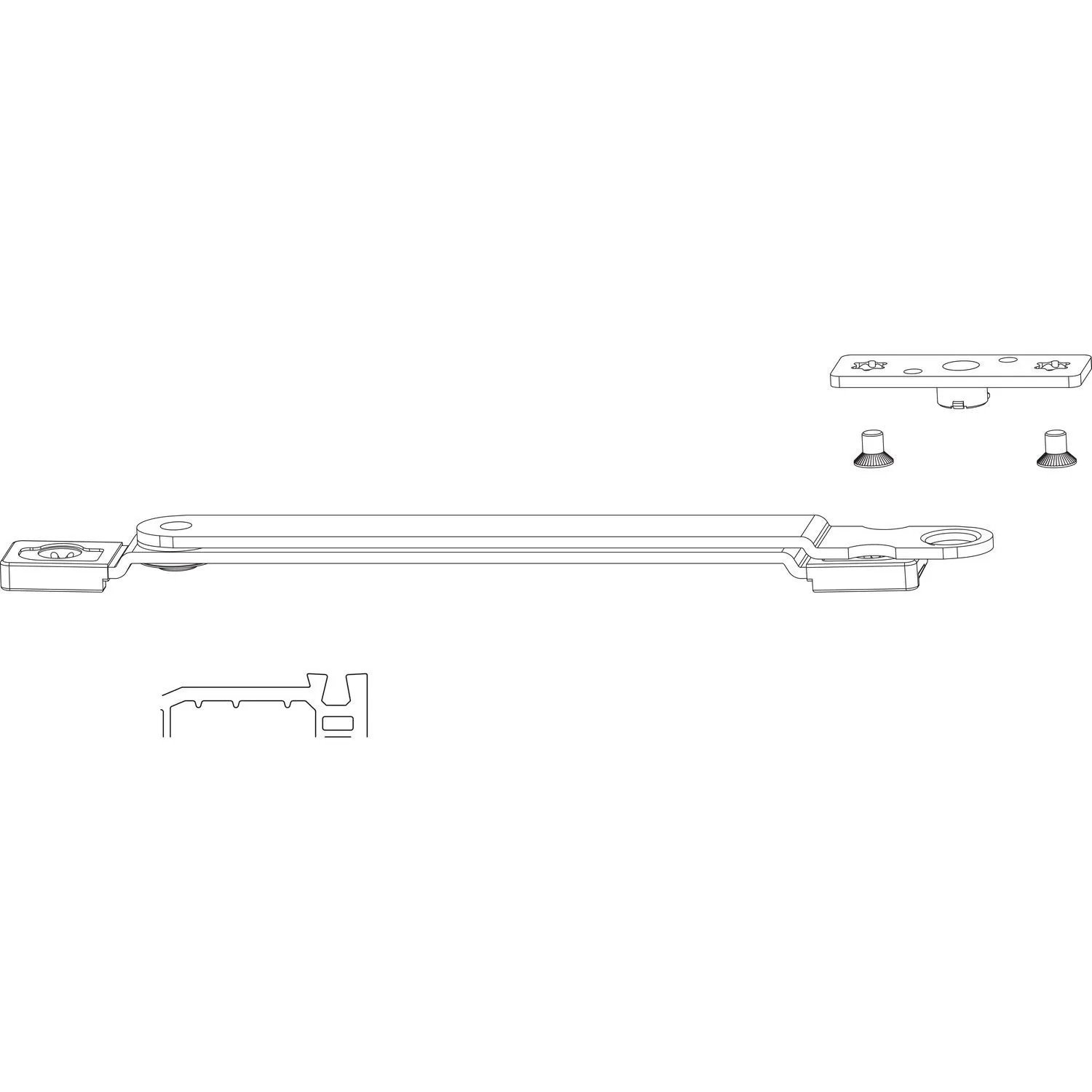 Maco Drehbegrenzung Pvc/Tv Flügelfalzbreite 240-1300mm Typ 1 80kg Silber