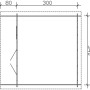 Grundriss Skan Holz Gartenhaus Malaga 1 Natur, 340x300 cm, Holz-Gartenhaus mit Maßen.