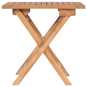 Klappbarer vidaXL Gartentisch aus Teakholz, 45x45x45 cm. Praktischer Beistelltisch für Balkon und Terrasse.