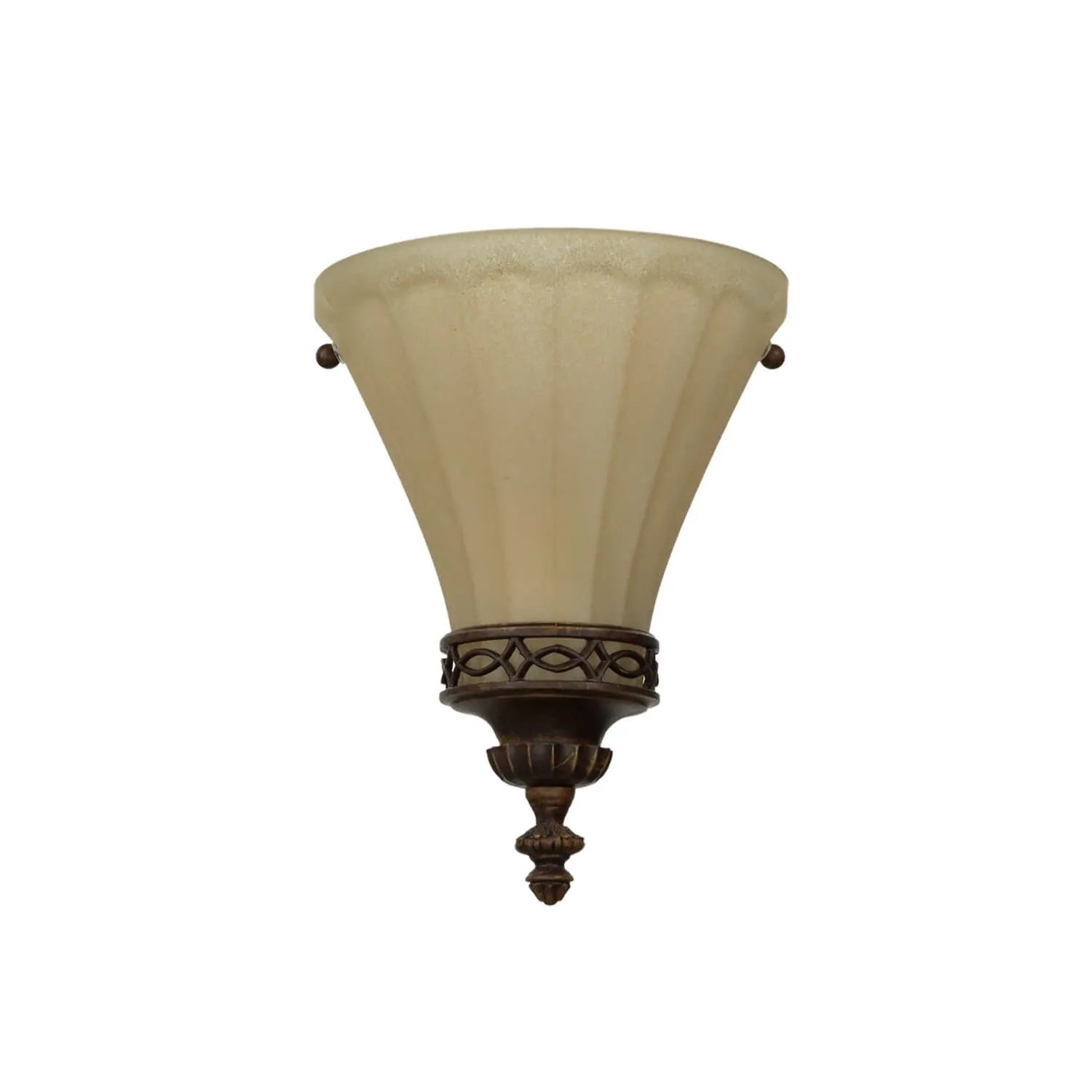 Licht-Erlebnisse Wandlampe Rustikal 22,9 cm Hoch Metall Glas E14