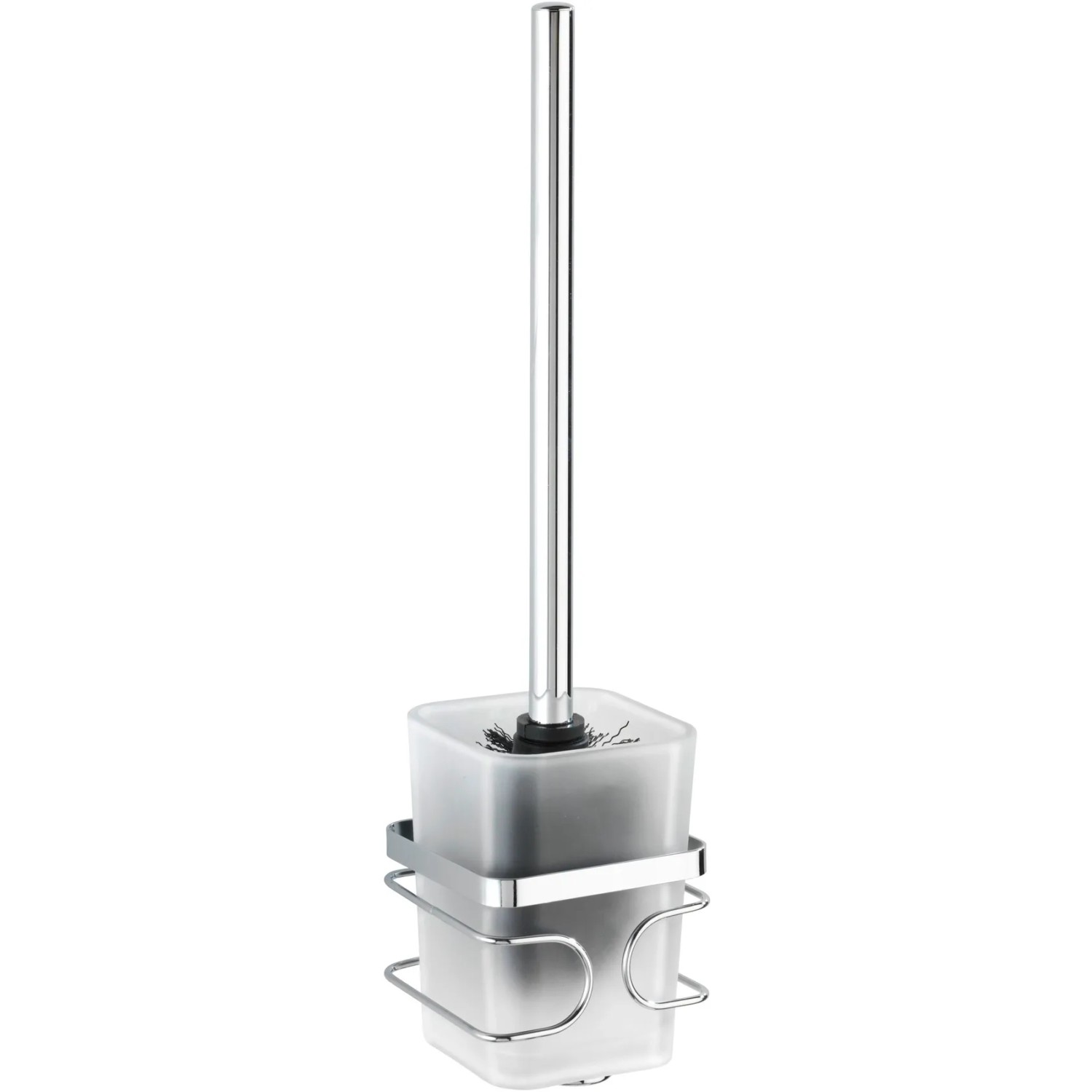 Wenko WC-Bürstengarnitur Premium aus glänzendem Edelstahl mit Wandhalterung.