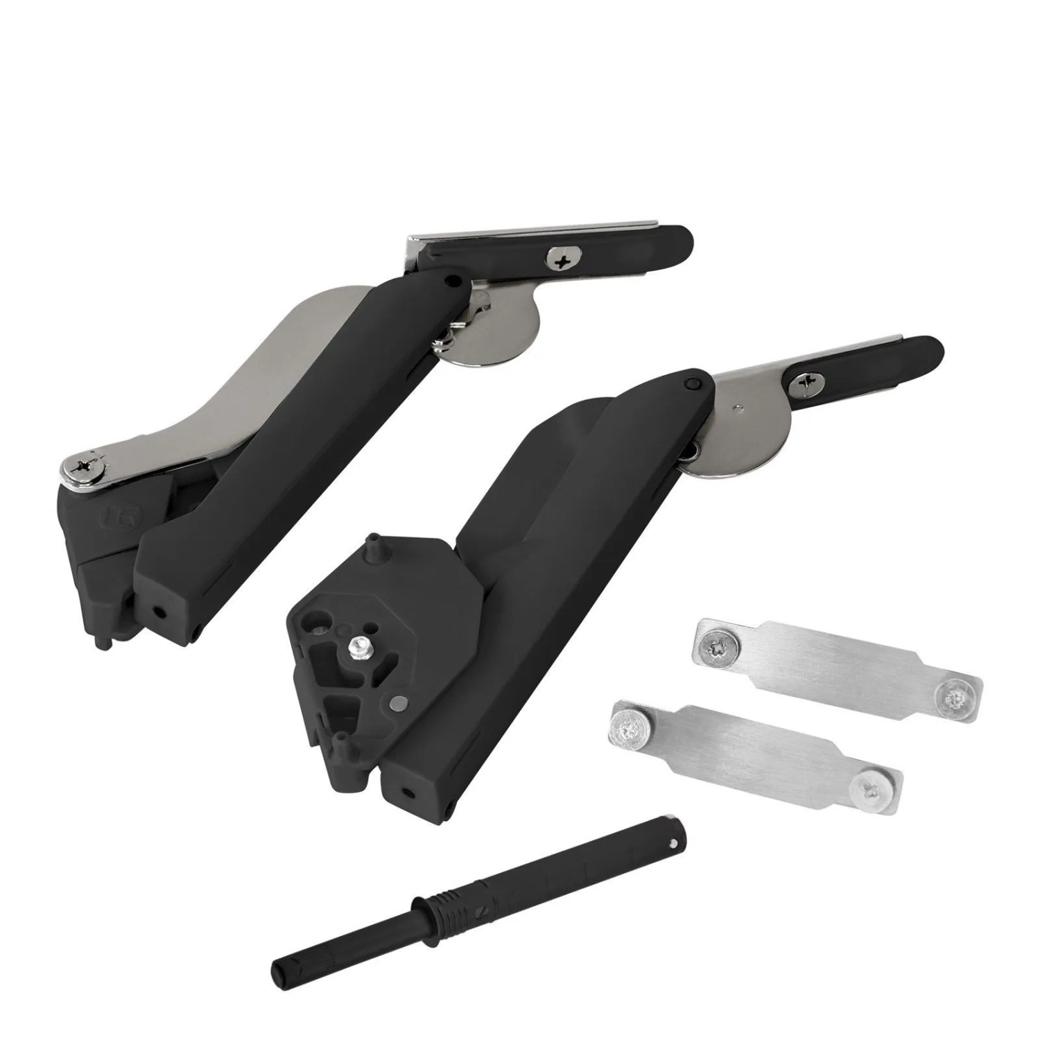 Kesseböhmer FREEspace Klappenbeschlag Typ E Anthrazit für 3,2 Bis 13,4 kg Klappengewicht mit Push to Open