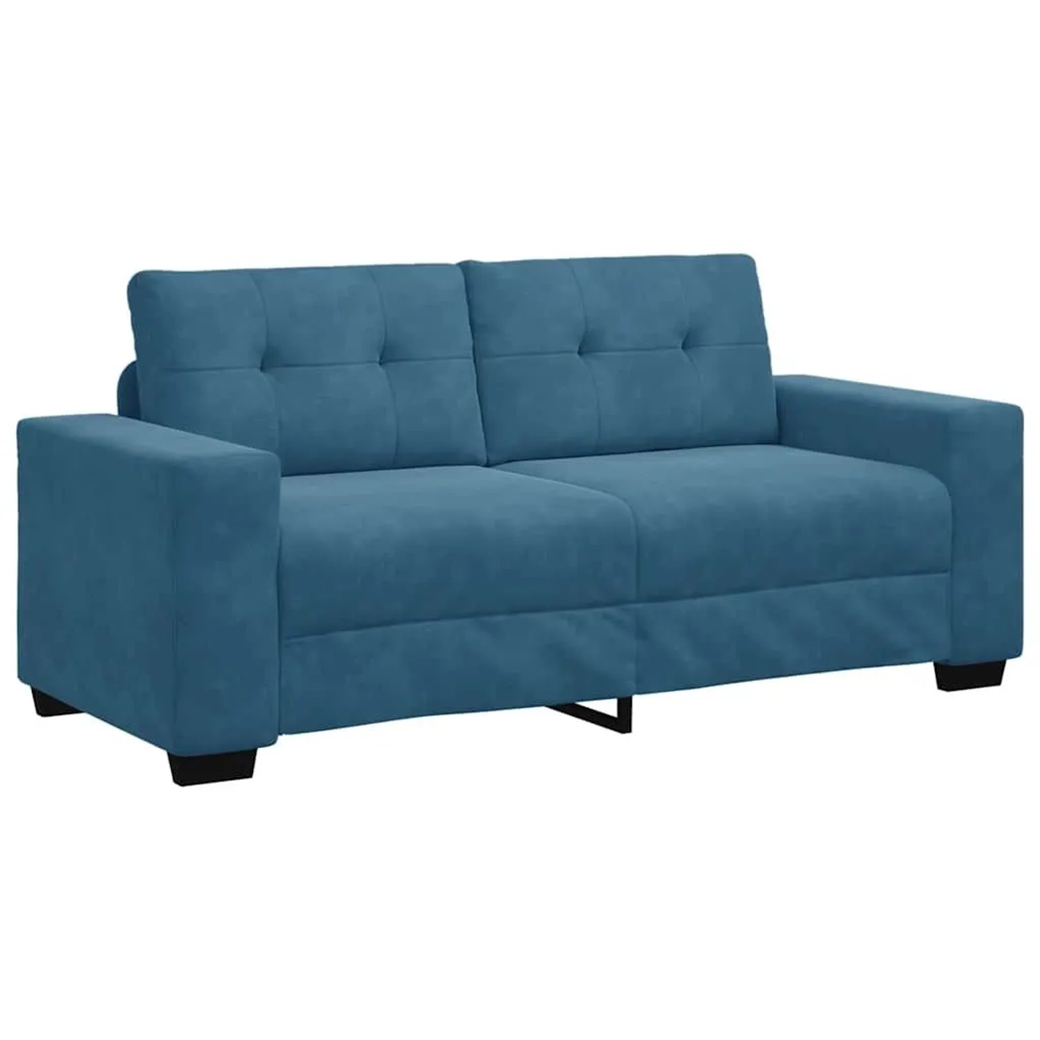 vidaXL Zweisitzer-Sofa Blau 140 cm Samt 4105131