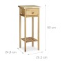 Relaxdays Telefontisch Walnuss mit Schublade 60 cm x 25 cm x 25 cm_4
