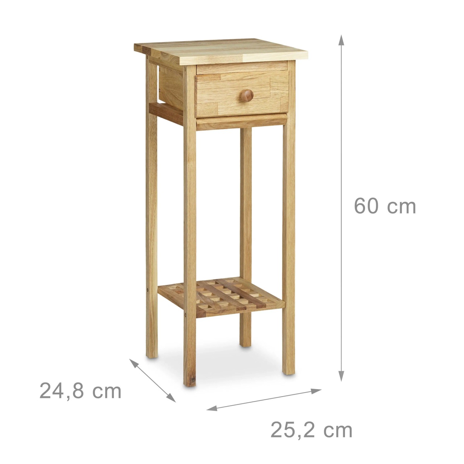 Relaxdays Telefontisch Walnuss mit Schublade 60 cm x 25 cm x 25 cm_4