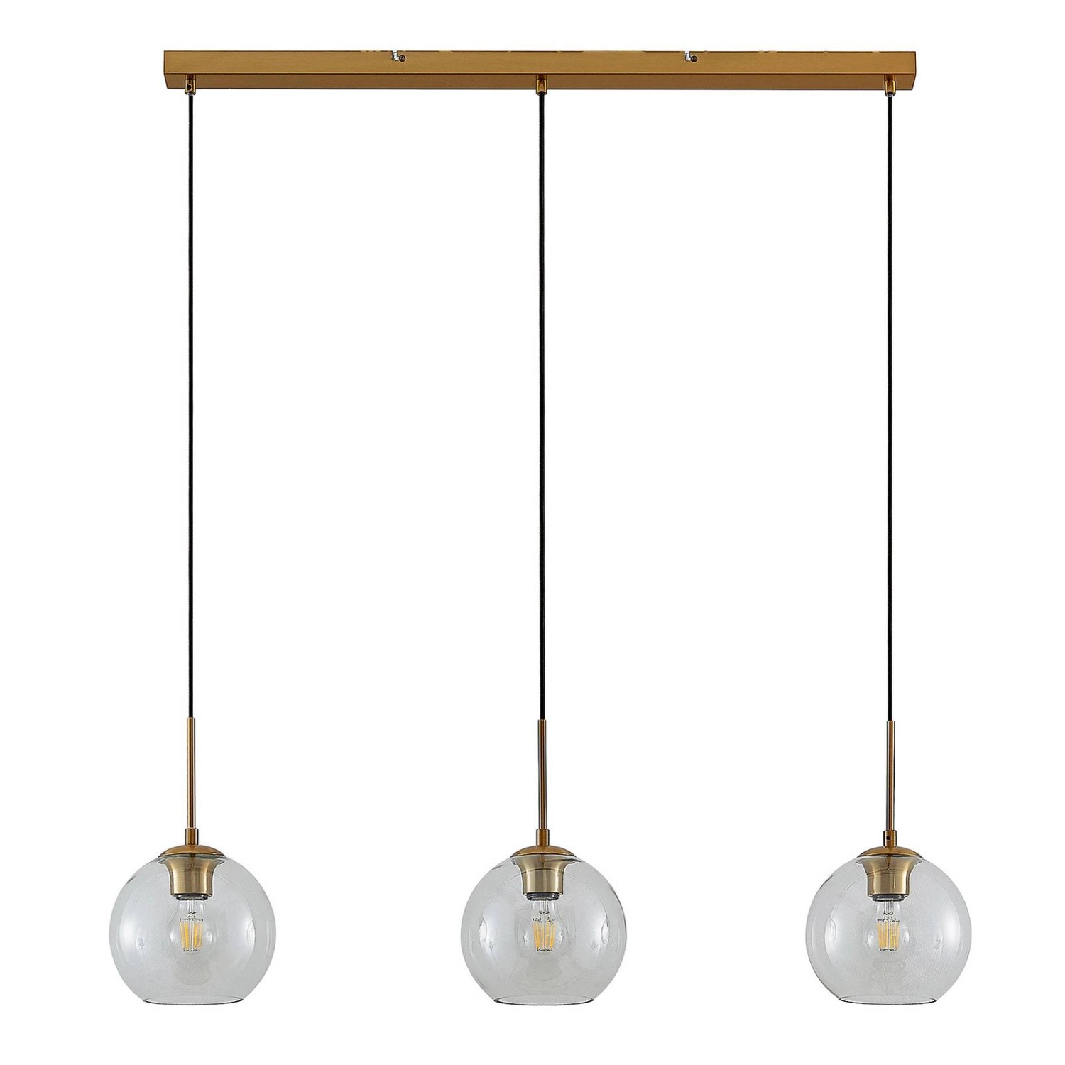 Lindby Pendelleuchte Grady 9627937 Modern in Gold Messing aus Metall 3-flam günstig online kaufen
