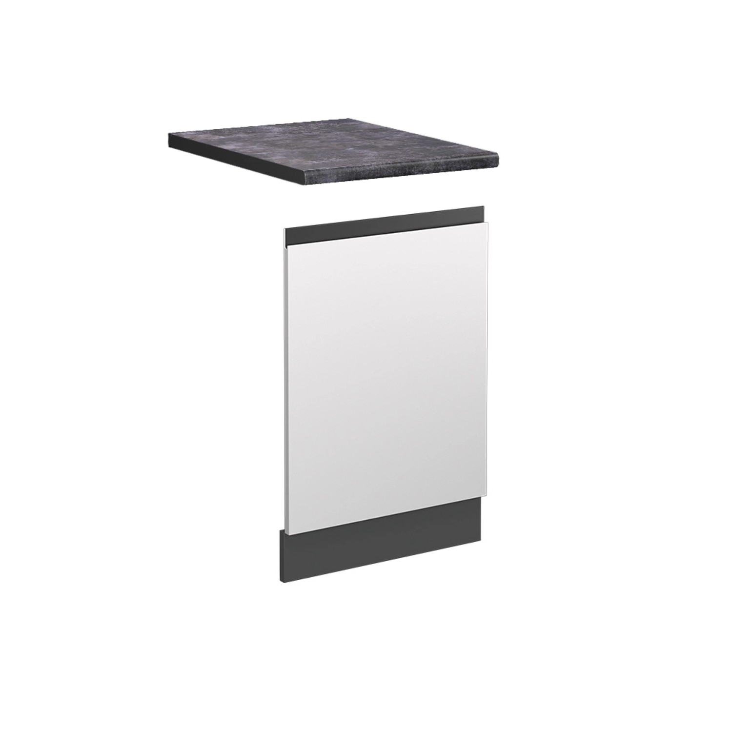 Vicco Frontblende R-Line Geschirrspüler Fronttür Weiß/Anthrazit 45 cm AP An günstig online kaufen