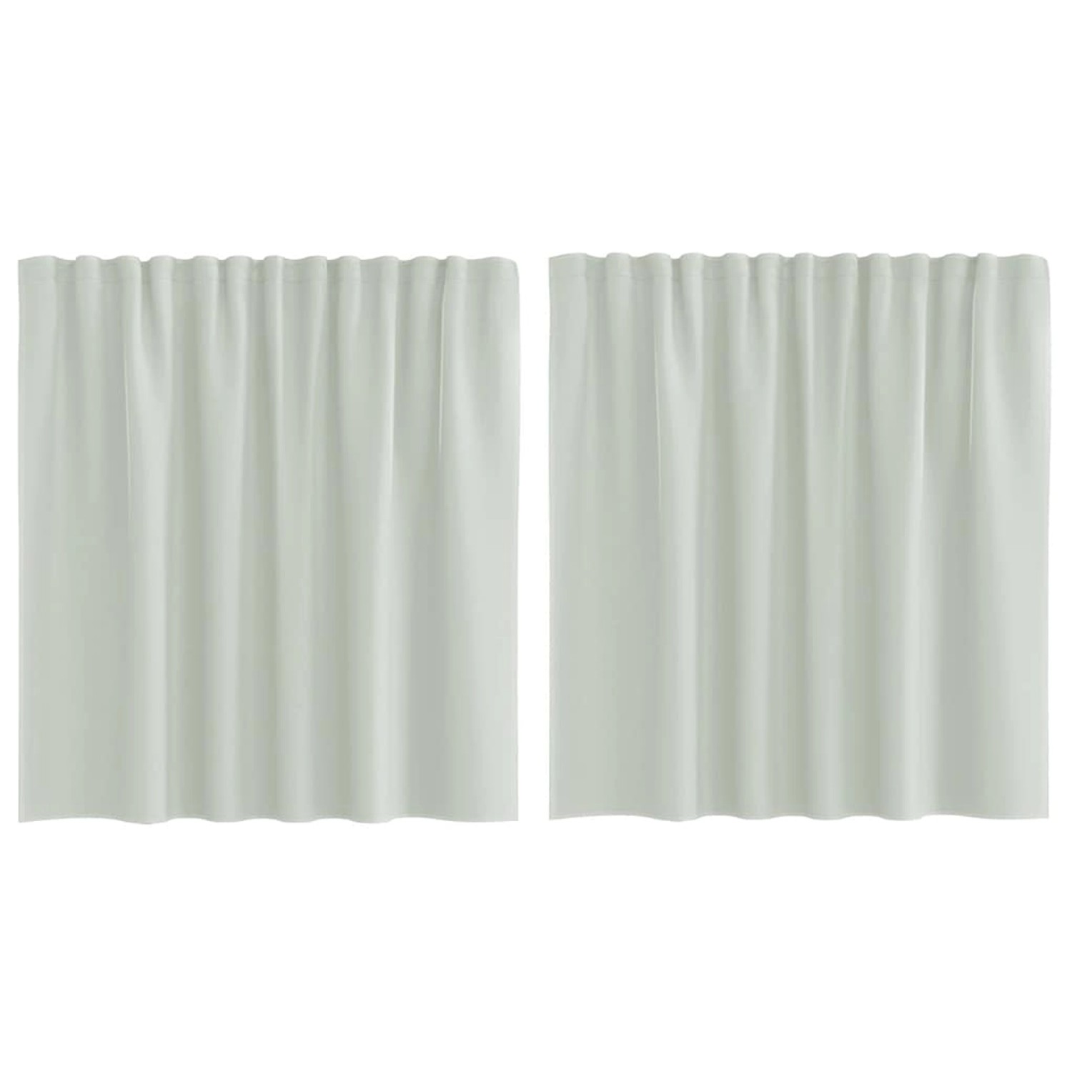 vidaXL Voile Vorhänge mit Stangentaschen 2 Stk Hellgrau 4102206 günstig online kaufen