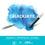 CANSON Graduate Aquarellblock A4, 20 Blatt, feine Körnung, mit Pinsel und Stift.