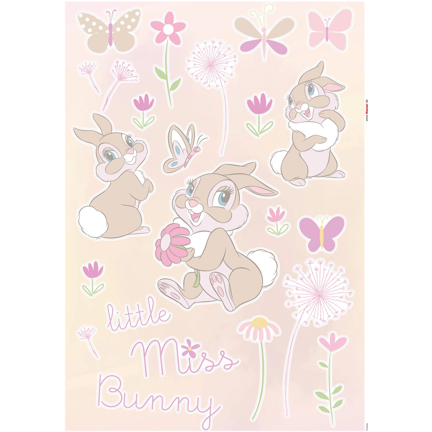 Komar Deko-Sticker Little Bunny 50 x 70 cm gerollt