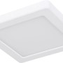 Quadratische, weiße LED-Deckenleuchte Lasse von Globo, 16,7 cm breit.