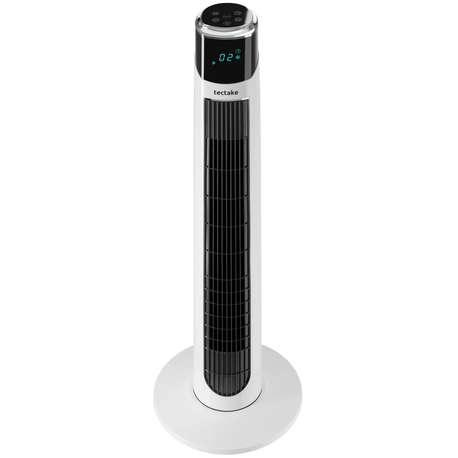 Tectake Turmventilator Arktis 90° Schwenkfunktion 3 Modi und 3 Geschwindigkeitsstufen  32 x 32 x 93 cm Weiß