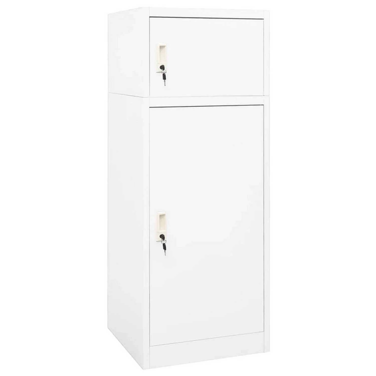 Vidaxl Sattelschrank Weiß 53x53x140 Cm Stahl günstig online kaufen