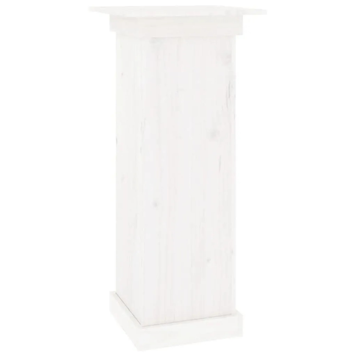 vidaXL Blumenständer Weiß 40x40x90 cm Massivholz Kiefer 823635