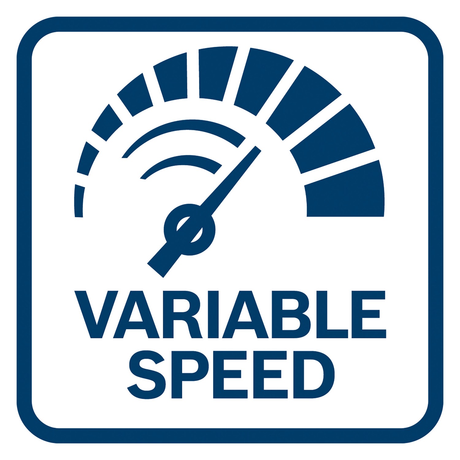 Symbol für variable Geschwindigkeitseinstellung beim Bosch Rührwerk.