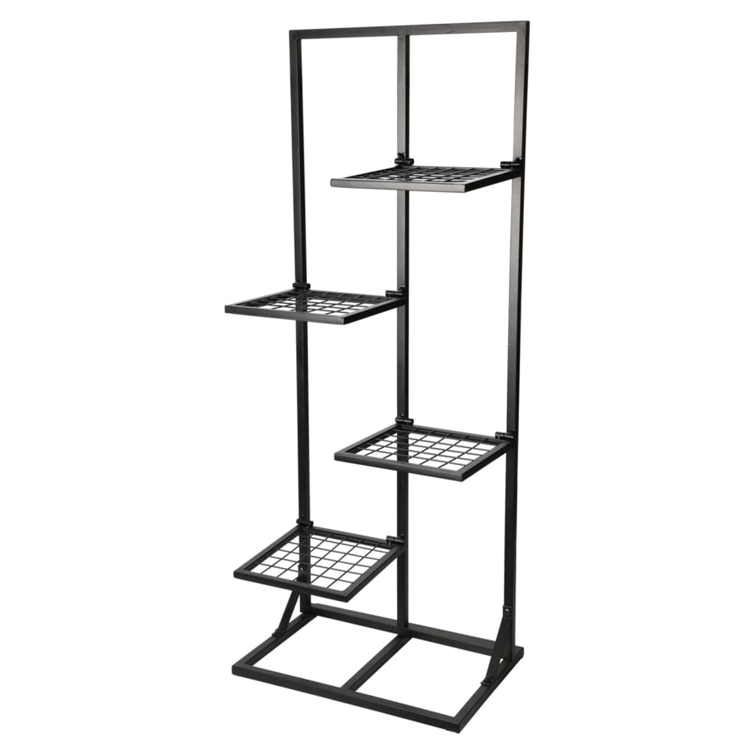 Progarden Progarden Blumenregal Mit 4 Böden 40X27X102 Cm Schwarz 1885501 günstig online kaufen