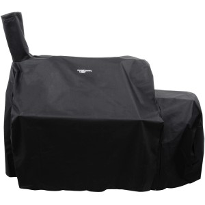 Schwarze Char-Broil Oklahoma Joe's Grill Wetterschutzhaube für optimalen Schutz.