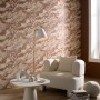 Erismann Vliestapete Elle Decoration 4 Mystic Spell Terracotta mit Marmor-Optik.