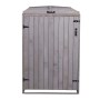 Anthrazit-graue Proregal XL Mülltonnenbox aus Tannenholz für 1-2 Tonnen.