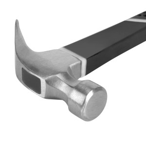 STAHLWERK Klauenhammer (570g) mit Carbon-Stahl Kopf und TPR Griff. Zimmermannshammer für Handwerk.