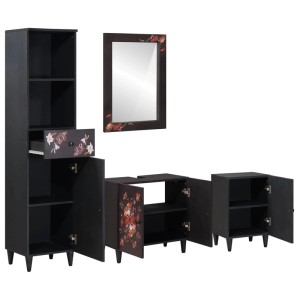 vidaXL Badezimmerschrank-Set mit Schubladen 4 Tlg Massivholz Mango 3310143