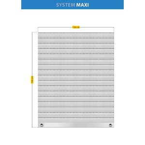 Grauer Schellenberg Rollladenpanzer Maxi, 150x130 cm, aus PVC. Rollladenantriebe für Fenster.