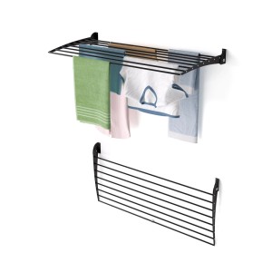 Foxydry Wand Wäscheständer Nach Unten Klappbar Platzsparend 116 cm Schwarz