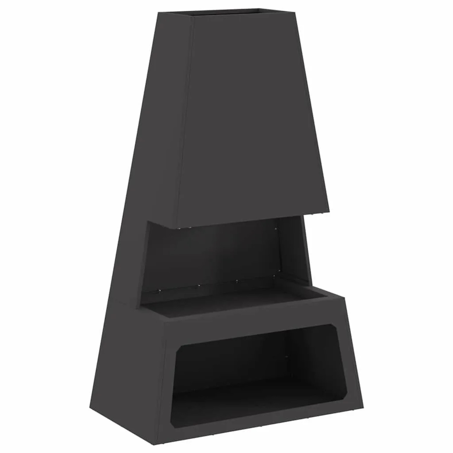 vidaXL Feuerstelle Schwarz 60 x 35 x 100 cm Stahl 858938